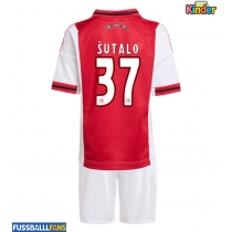 Ajax Josip Sutalo #37 Heimtrikotsatz Kinder 2025-26 Kurzarm (+ Kurze Hosen)